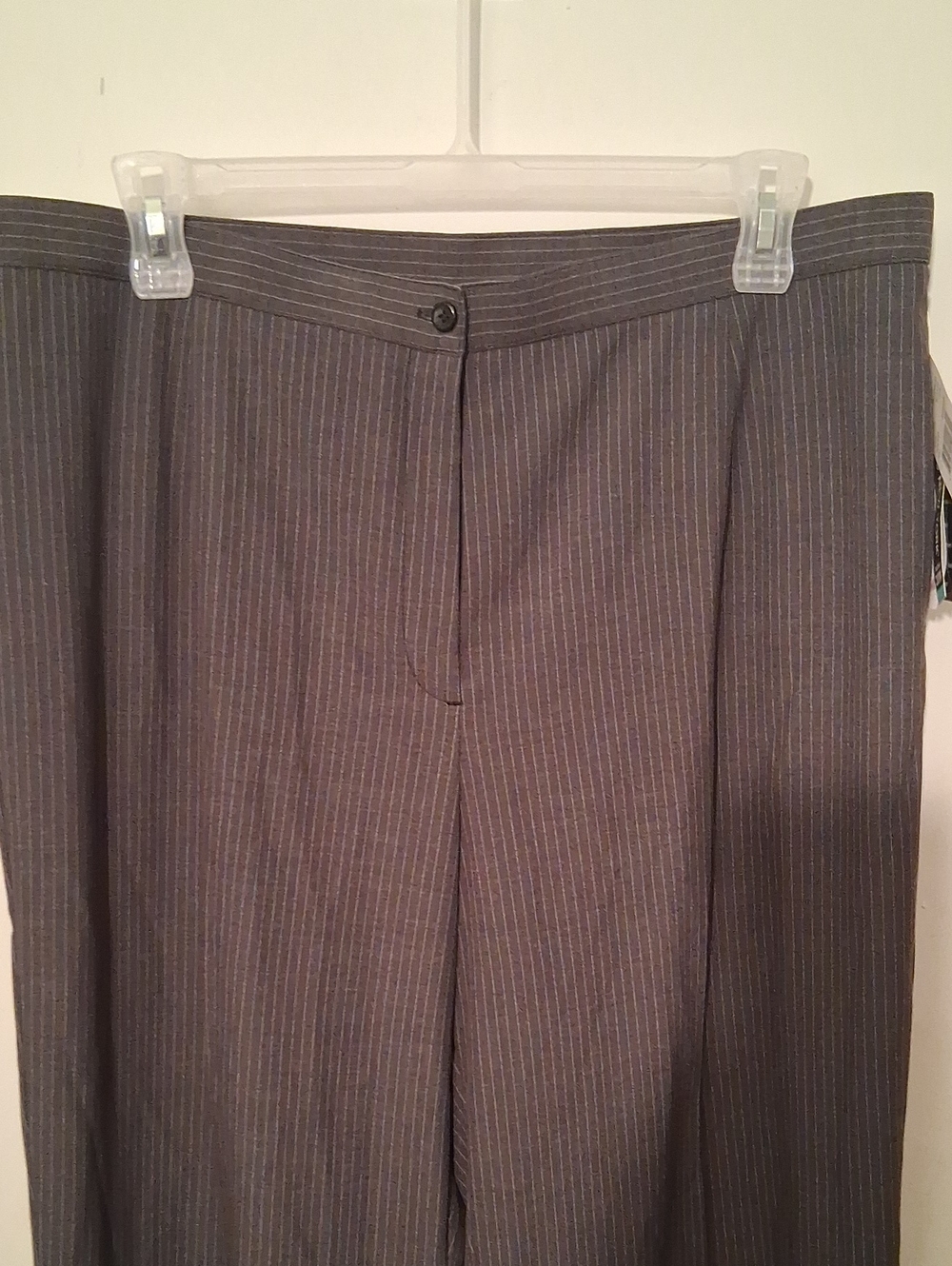 SM New York Gray Pinstripe Dress Pants